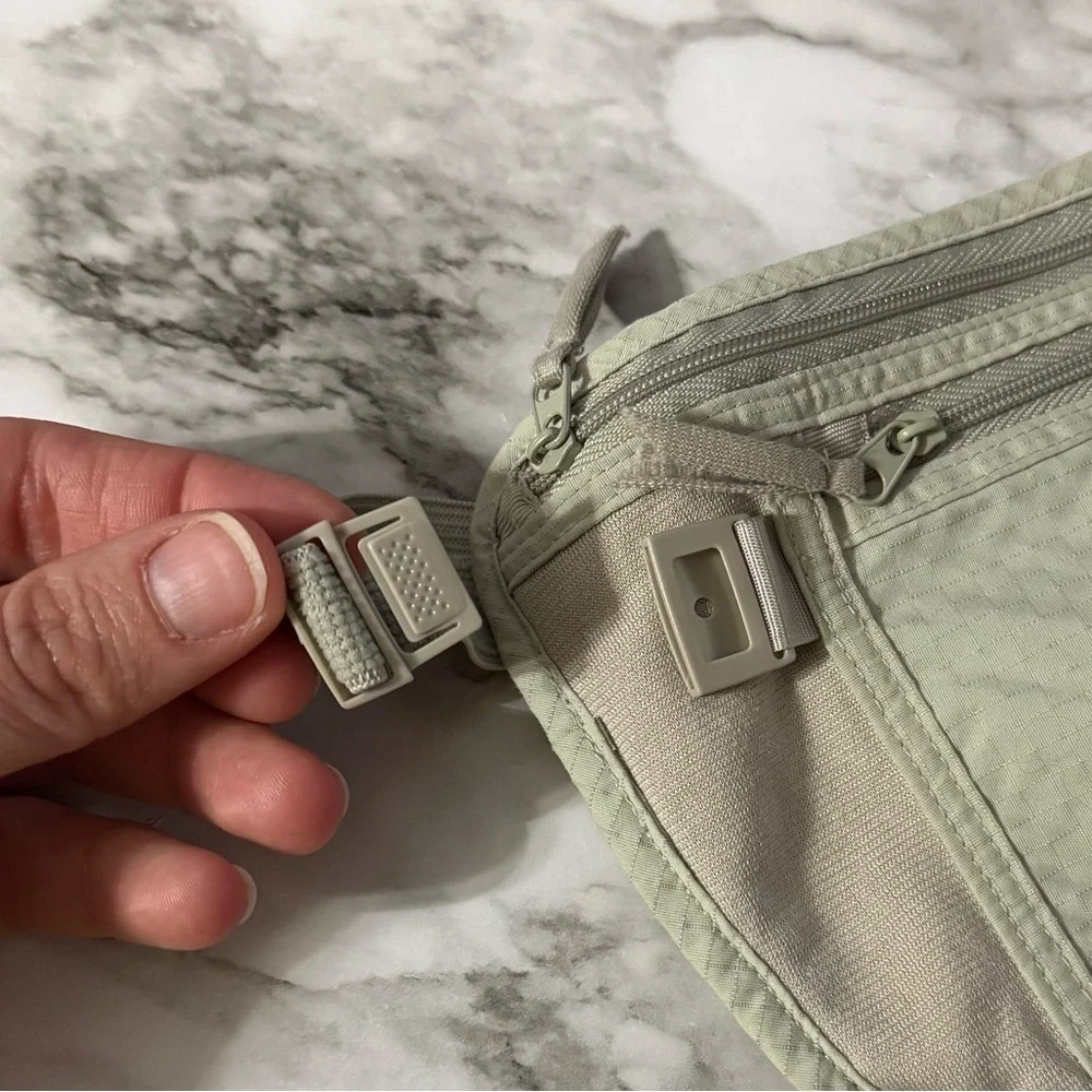 Lewis N. Clark Waist Stash Pocket Belt in Khaki RFID Unisex Gorpcore Travel
